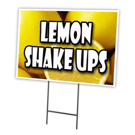 Signmission Lemon Shake Ups Yard Sign & Stake outdoor plastic coroplast window, C-1216 Lemon Shake Ups C-1216 Lemon Shake Ups